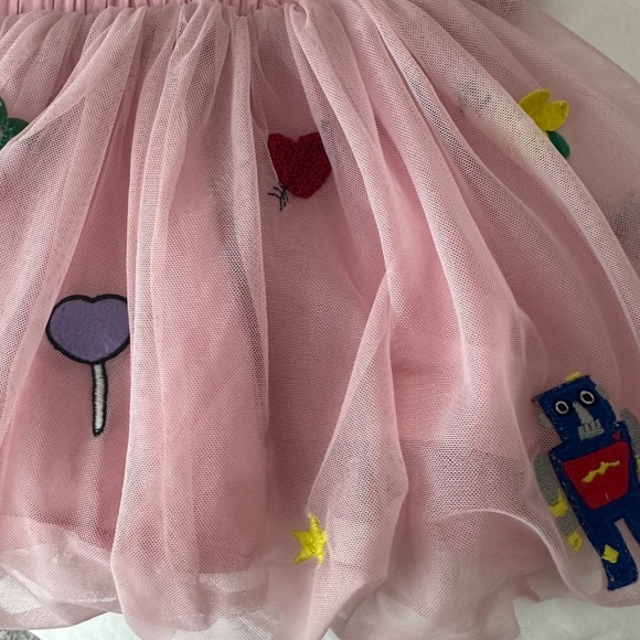Hanna Andersson Tulle Skirt Tutu Girls Sz 5 5T (110) Pink Embroidered Heart - Picture 5 of 7